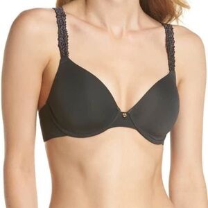 NATORI 731080 Underwire Lined Lace Straps T-shirt Bra 36DD Olive Green